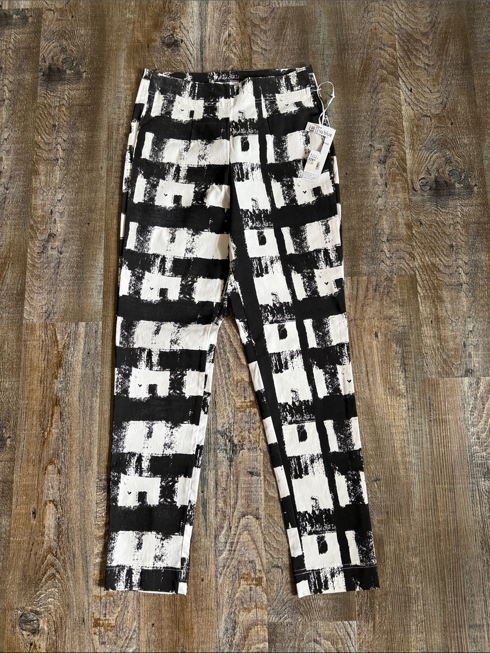 Banana Blue | Black Chunky Pull On  Pant